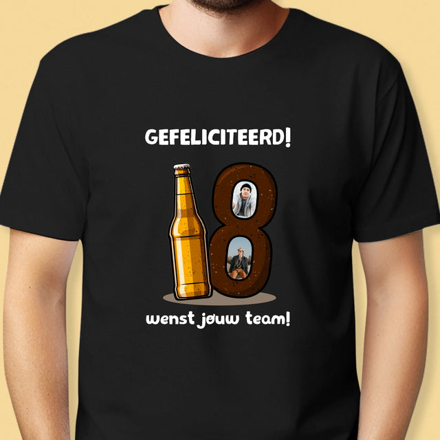 Fotocollage: 18 Pintje - T-Shirt Voor Heren
