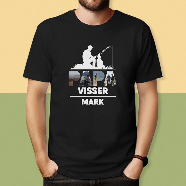Woord Van Foto'S: Papa Visser - T-Shirt Voor Heren