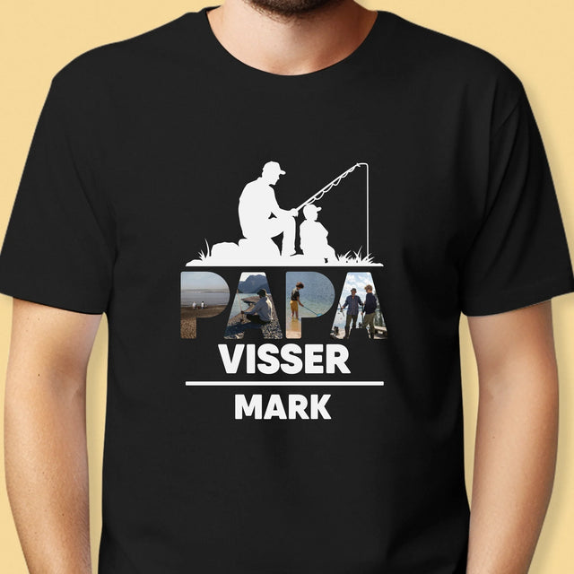 Woord Van Foto'S: Papa Visser - T-Shirt Voor Heren