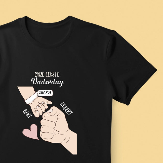 Naam En Handtekening : Eerste Vaderdag Samen - T-Shirt Voor Heren