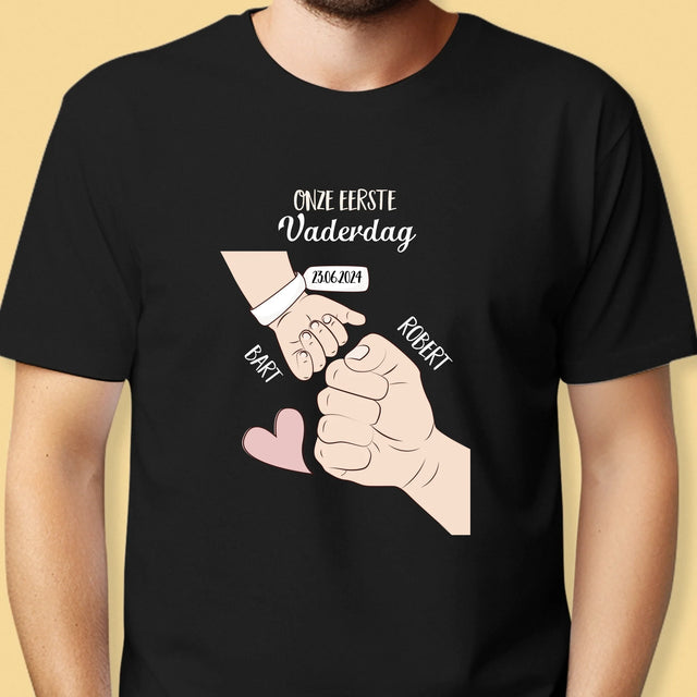 Naam En Handtekening : Eerste Vaderdag Samen - T-Shirt Voor Heren