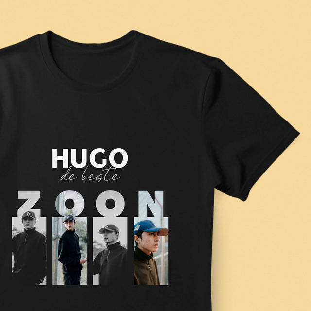 Fotocollage: De Beste Zoon - T-Shirt Voor Heren