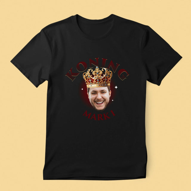 Foto En Handtekening: Koning - T-Shirt Voor Heren