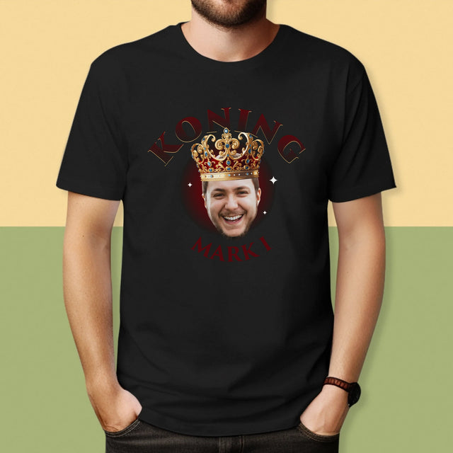 Foto En Handtekening: Koning - T-Shirt Voor Heren