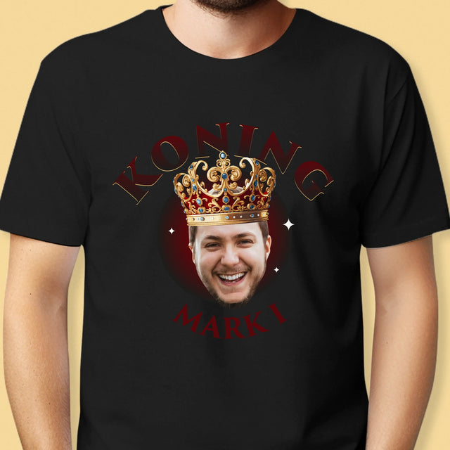 Foto En Handtekening: Koning - T-Shirt Voor Heren