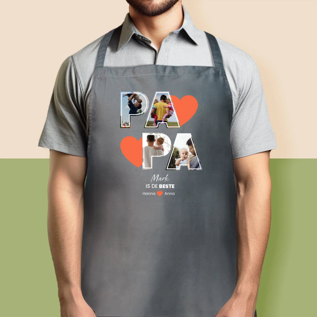 Fotocollage: Papa Is De Beste - Schort
