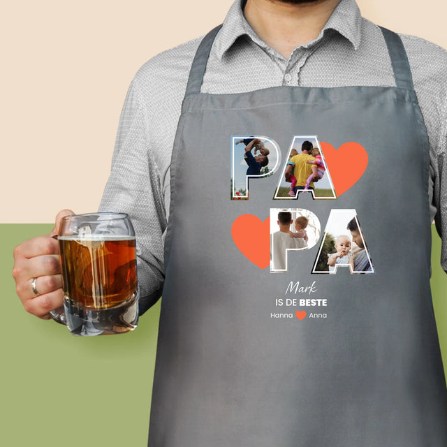 Fotocollage: Papa Is De Beste - Schort