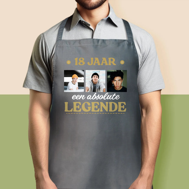 Fotocollage: 18 Jaar Een Legende Zijn - Schort