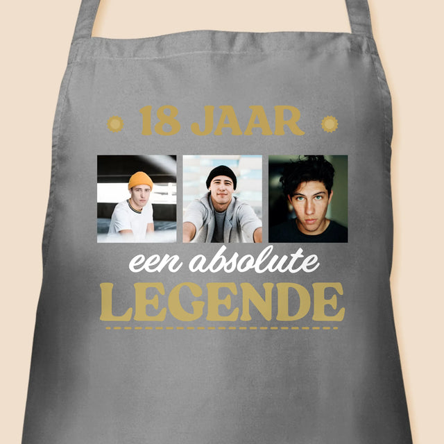 Fotocollage: 18 Jaar Een Legende Zijn - Schort