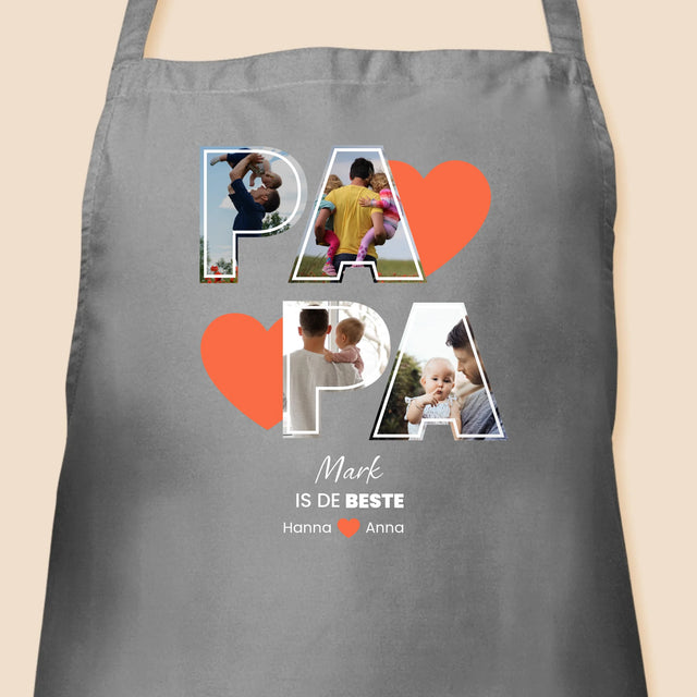 Fotocollage: Papa Is De Beste - Schort