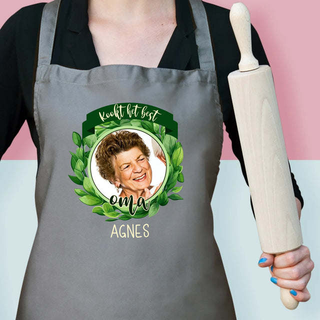 Foto En Handtekening: Kookt Het Best - Schort