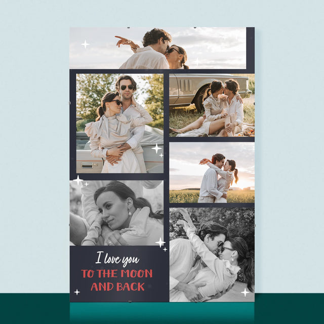 Fotocollage: To The Moon And Back - Poster