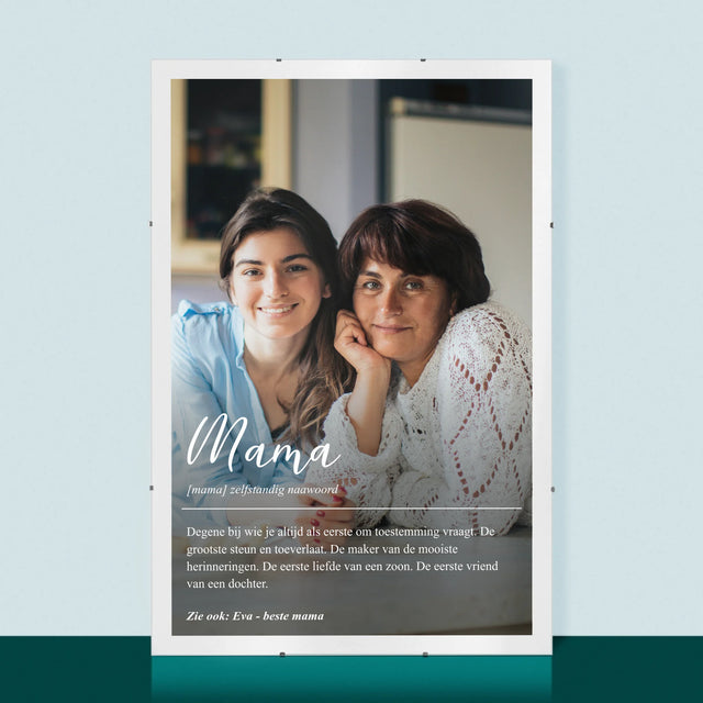 Foto En Handtekening: Mama Definitie - Poster
