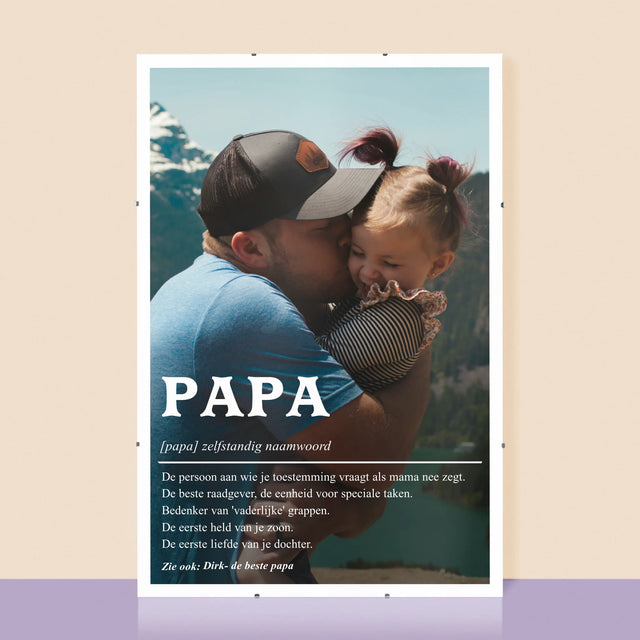 Foto En Handtekening: Definitie Papa - Poster