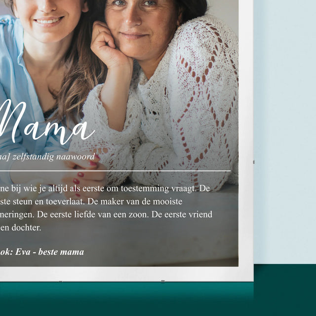 Foto En Handtekening: Mama Definitie - Poster