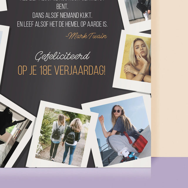 Fotocollage: Verjaardagswensen - Poster
