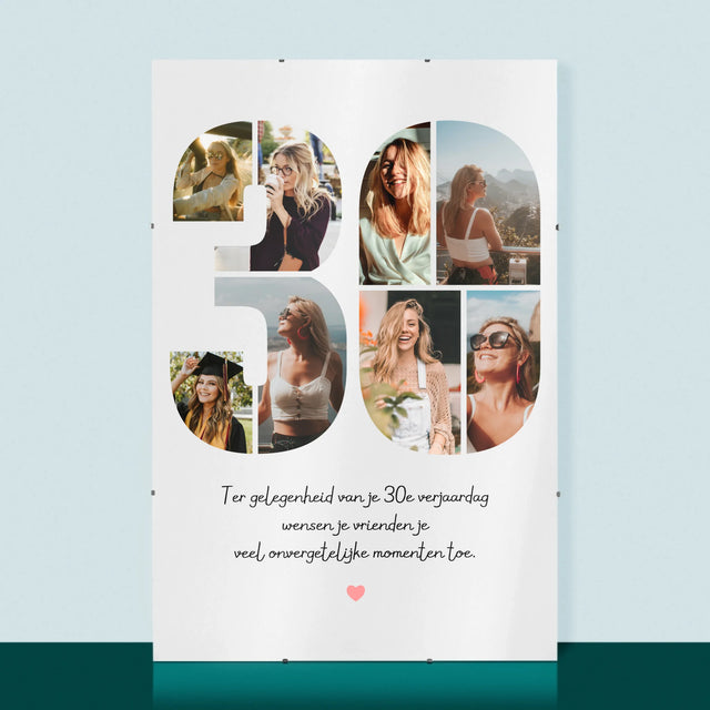 Fotocollage: 30E Verjaardag Wensen - Poster