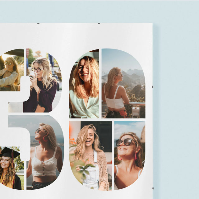 Fotocollage: 30E Verjaardag Wensen - Poster