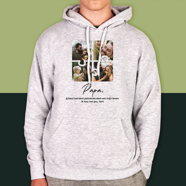 Fotocollage: Fotopuzzel, Papa - Herentrui Met Kap
