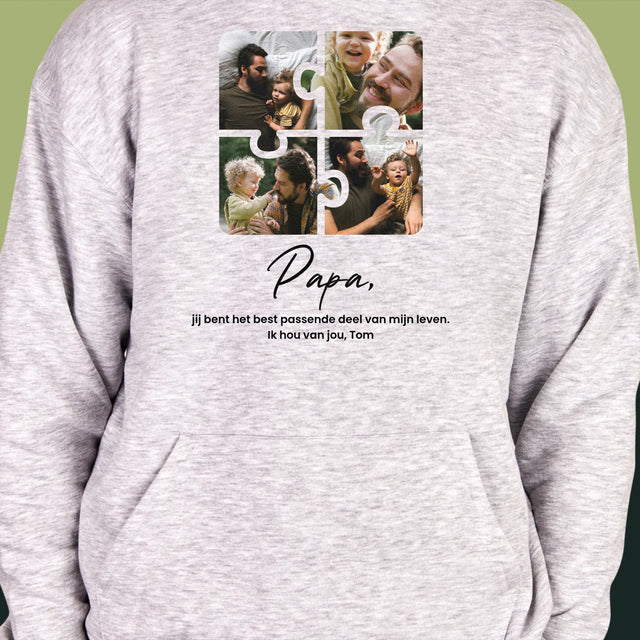 Fotocollage: Fotopuzzel, Papa - Herentrui Met Kap