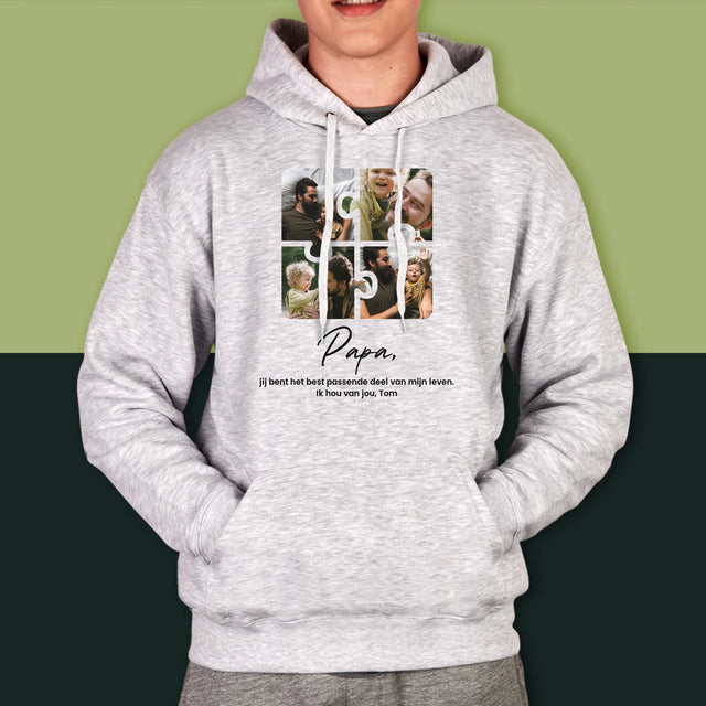 Fotocollage: Fotopuzzel, Papa - Herentrui Met Kap
