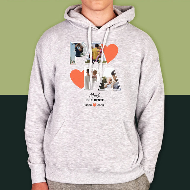 Fotocollage: Papa Is De Beste - Herentrui Met Kap