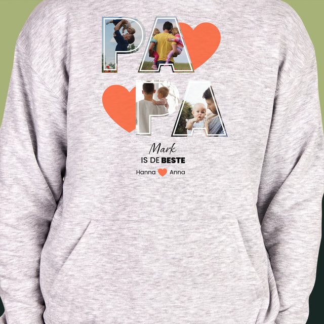 Fotocollage: Papa Is De Beste - Herentrui Met Kap