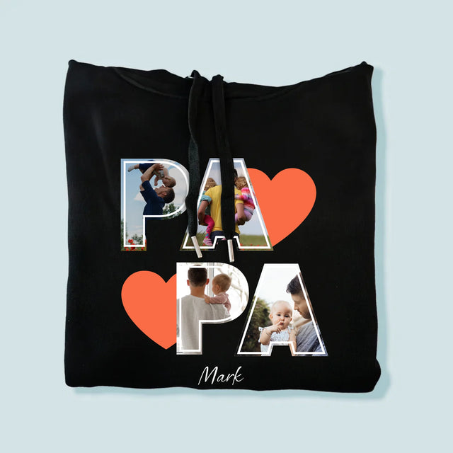 Fotocollage: Papa Is De Beste - Herentrui Met Kap