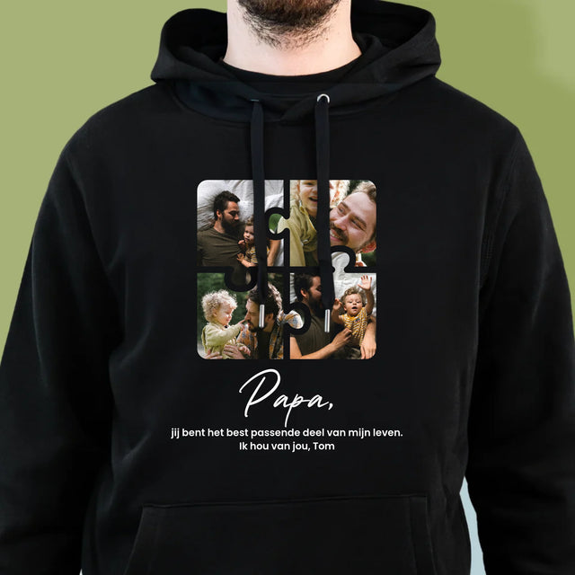 Fotocollage: Fotopuzzel, Papa - Herentrui Met Kap
