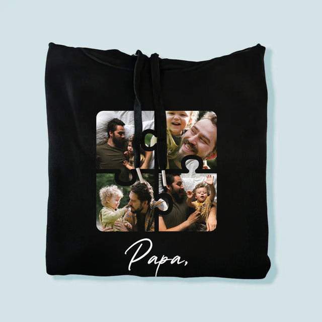 Fotocollage: Fotopuzzel, Papa - Herentrui Met Kap