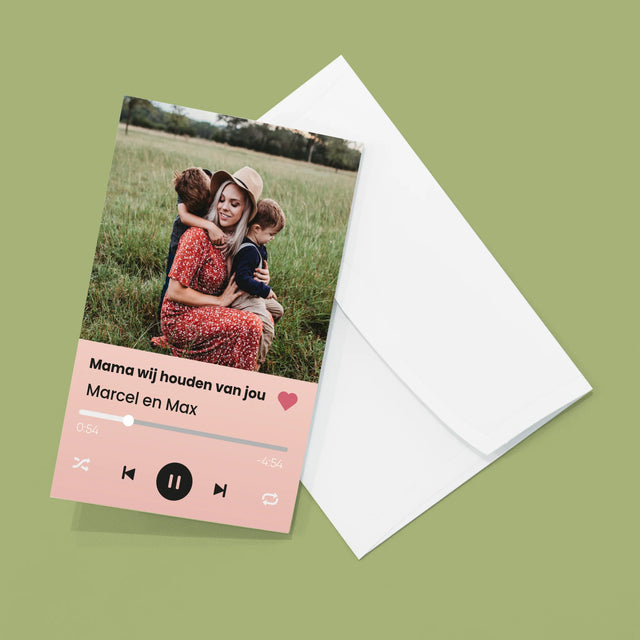 Foto En Handtekening: Mama Wij Houden Van Jou - Grote Harmonica Van Foto'S