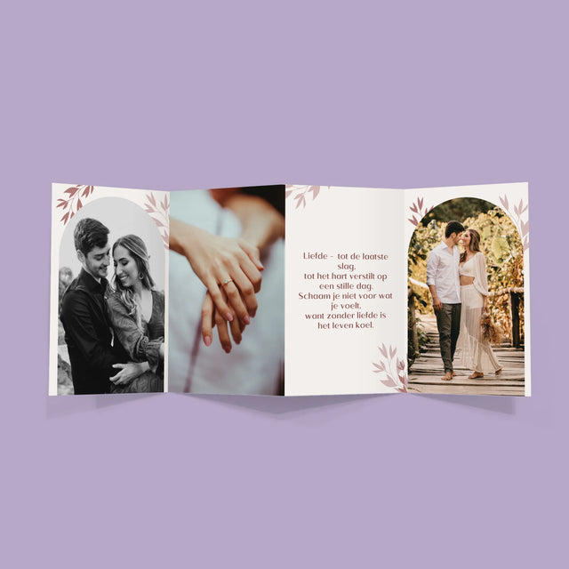 Fotocollage: Op De Trouwdag - Grote Harmonica Van Foto'S