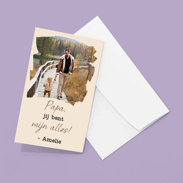 Foto En Handtekening: Kaartje Voor Papa - Grote Harmonica Van Foto'S