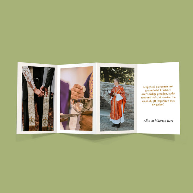 Naam En Handtekening : Bedankt Aan Pastoor - Grote Harmonica Van Foto'S