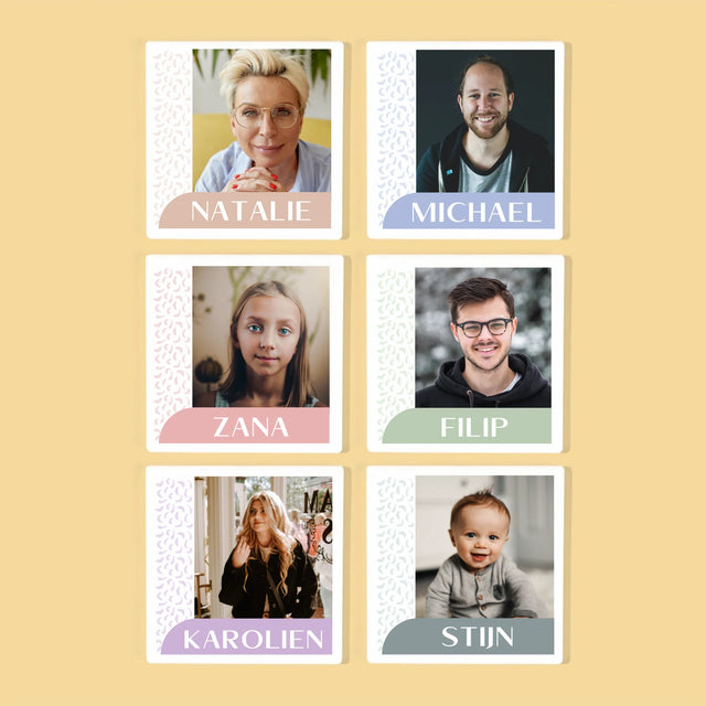 Foto En Handtekening: Jullie Namen - Onderzetter