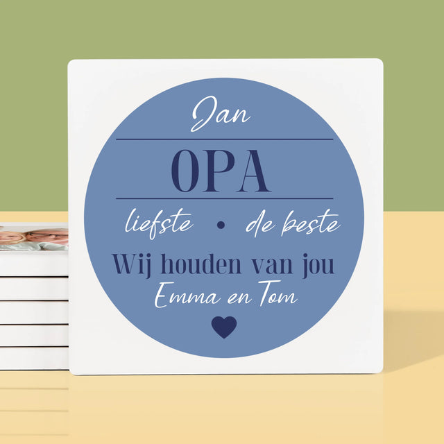 Fotocollage: Lieve Opa - Onderzetter