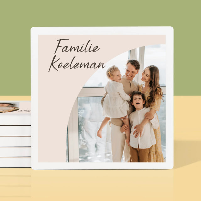 Foto En Handtekening: Familie Foto'S - Onderzetter