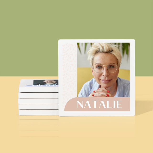 Foto En Handtekening: Jullie Namen - Onderzetter