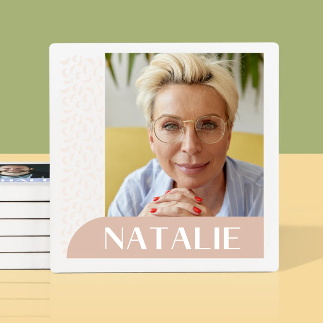 Foto En Handtekening: Jullie Namen - Onderzetter