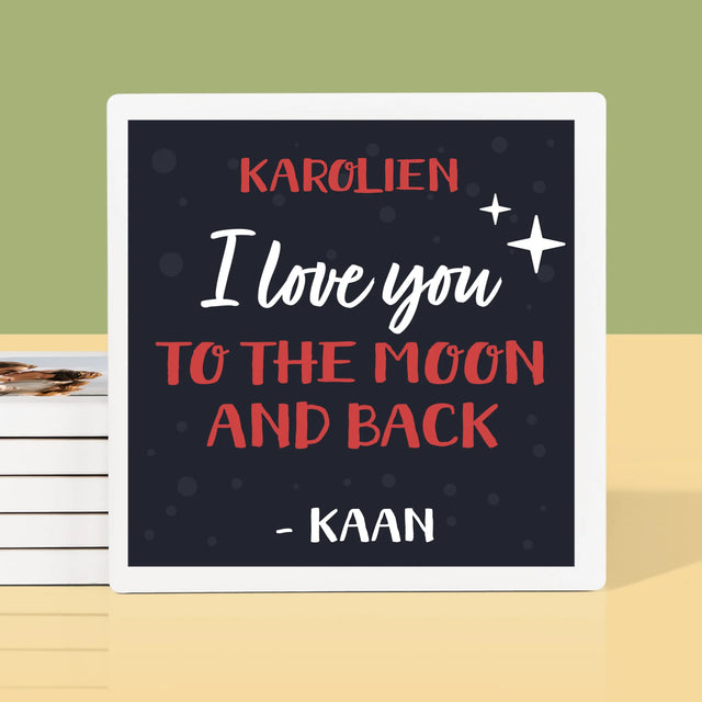 Fotocollage: To The Moon And Back - Onderzetter