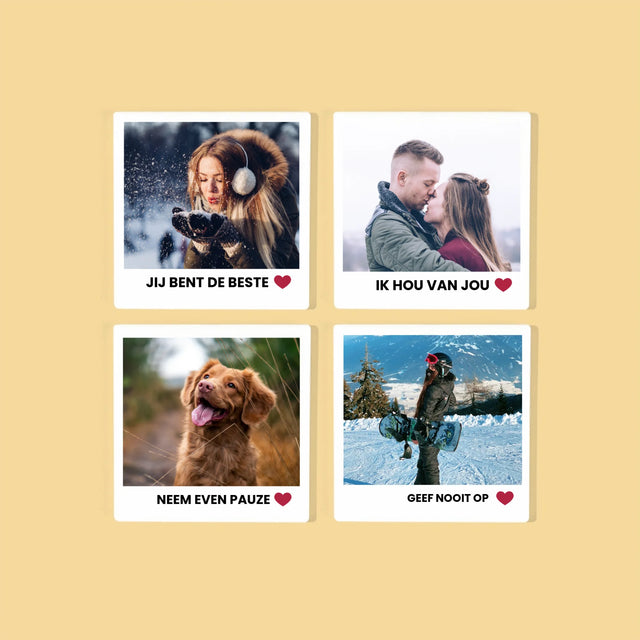 Foto En Handtekening: Positieve Gedachten - Onderzetter