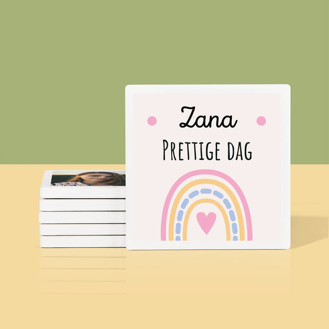 Fotocollage: Prettige Dag - Onderzetter