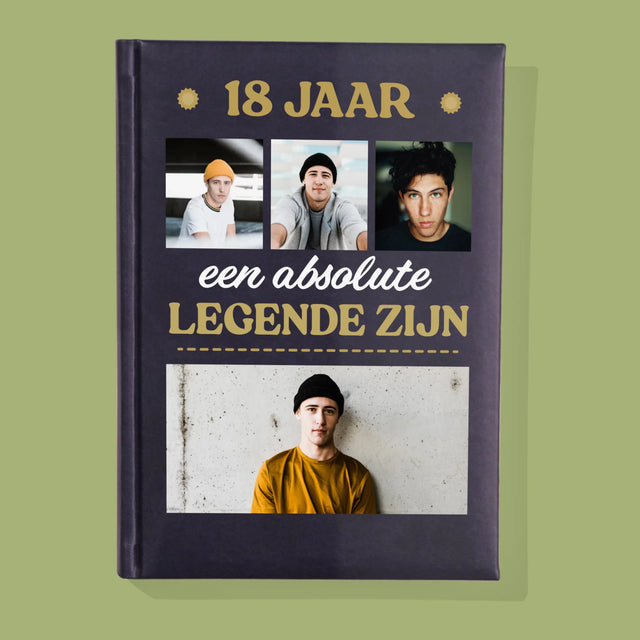 Fotocollage: 18 Jaar Een Legende Zijn - Notitieboek