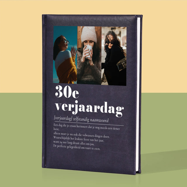 Fotocollage: 30E Verjaardag Definitie - Notitieboek