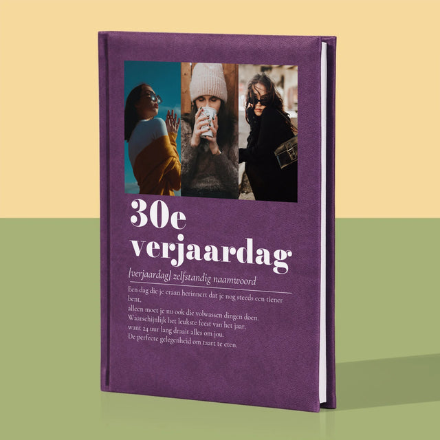Fotocollage: 30E Verjaardag Definitie - Notitieboek