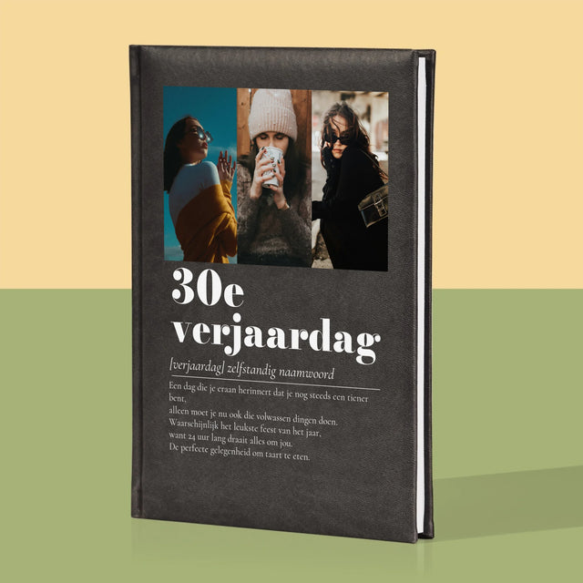 Fotocollage: 30E Verjaardag Definitie - Notitieboek