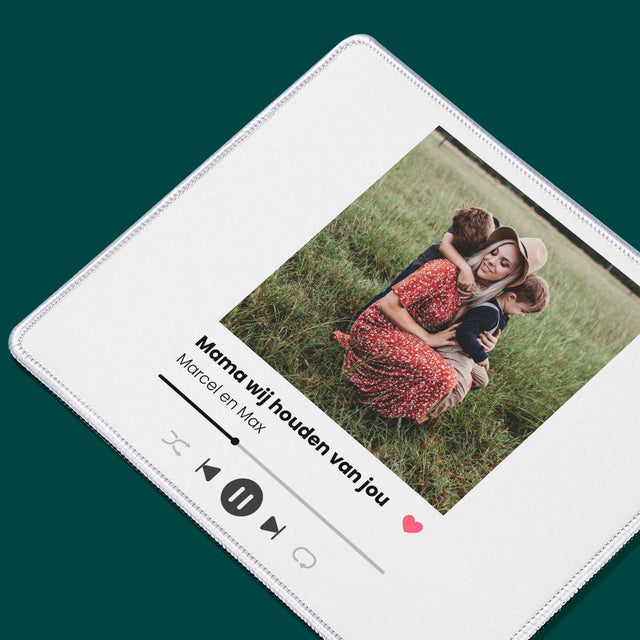 Foto En Handtekening: Mama Wij Houden Van Jou - Bureauonderlegger