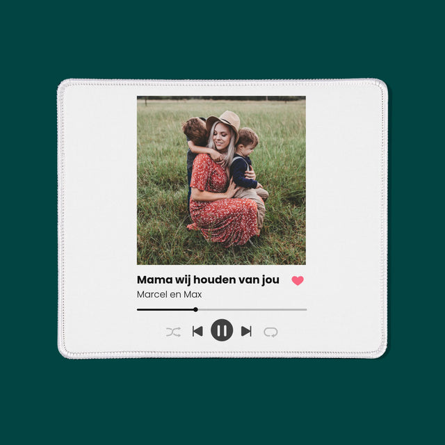 Foto En Handtekening: Mama Wij Houden Van Jou - Bureauonderlegger