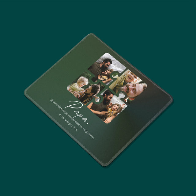 Fotocollage: Fotopuzzel, Papa - Bureauonderlegger