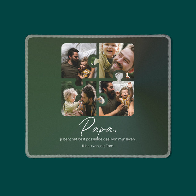 Fotocollage: Fotopuzzel, Papa - Bureauonderlegger